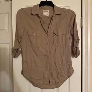 Abercrombie & Fitch Boyfriend Linen Button Down